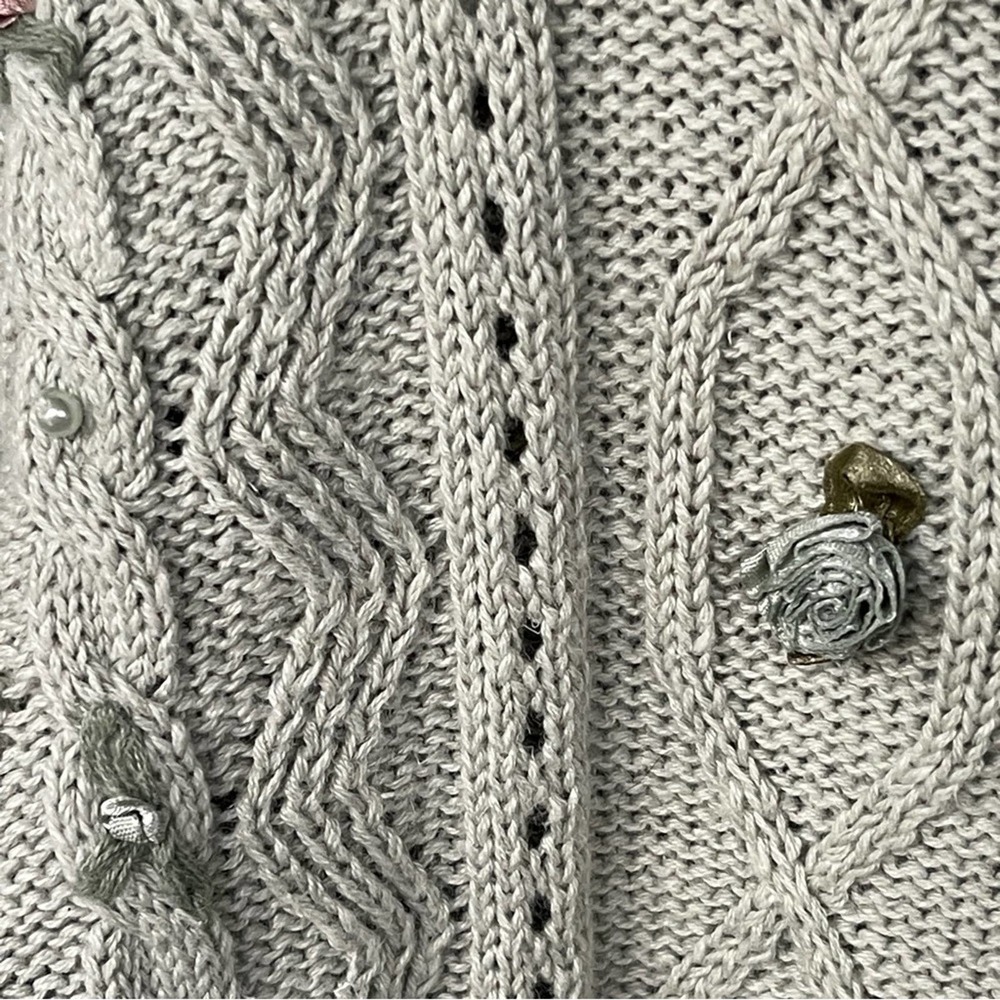 Vintage Bentley Sweater Womens Large Cottagecore Green Embroidered Grandma - Picture 5 of 9